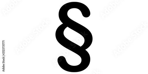 Fotografía Paragraph section symbol isolated on transparent background.