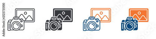 Fotografie Photography Icon Set Multiple Style Collection