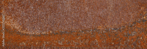 Rusted Steel Panel Texture Background. Banner.