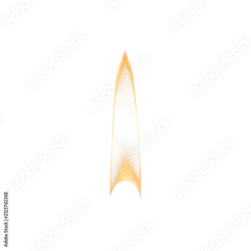 Flame Silhouette Against Black Background Isolated Fire Element