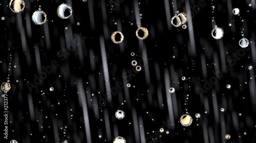 Falling rain drops and streaks overlay. Looped animation