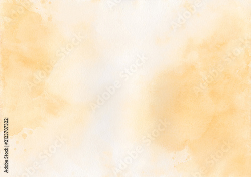 Artistic Watercolor Gradient and Warm Orange Center Tone on Antique Parchment Background