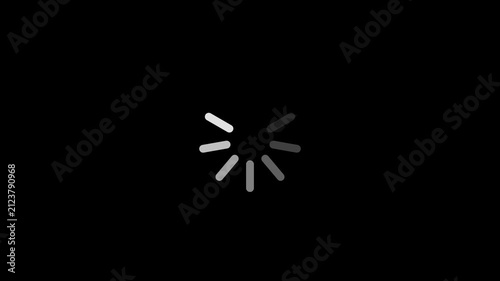 loading wheel animation - Animated spinning load icon with alpha layer transparent background. Loading circle iconon alpha transparent background