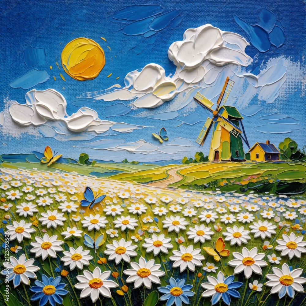 Obraz premium landscape with flowers
