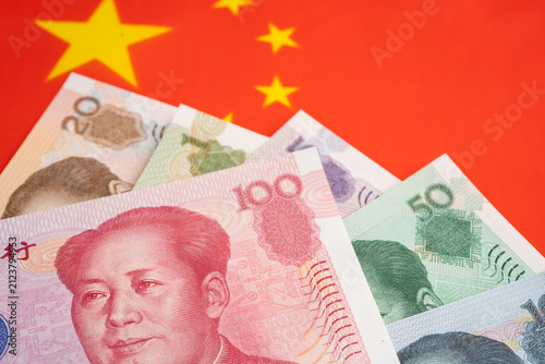 фотографія China yuan banknote money, investment economy business and banking