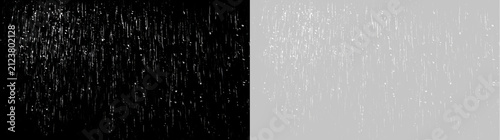 Quadro su tela Slanted rain shower texture overlay on transparent background