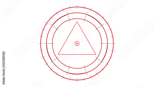 Canvas Print Sigil magic circle with abstract symbol center