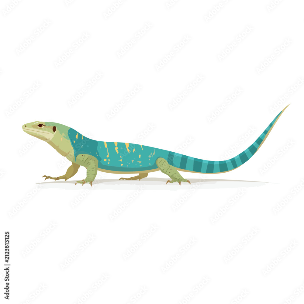 Fototapeta premium Vibrant Lizard Animal Vector Icon Isolated
