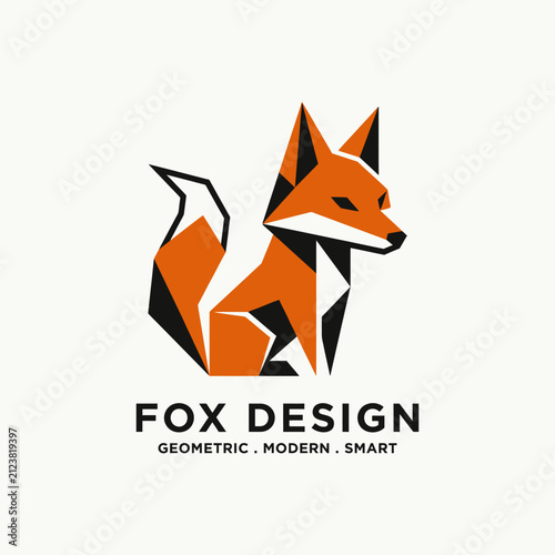 A stylized geometric illustration of a small wild forest animal