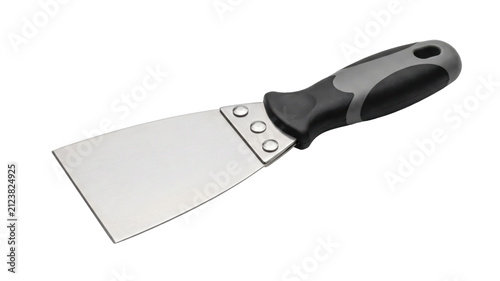 Bild auf Leinwand Professional metal putty knife with ergonomic handle for scraping and spreading