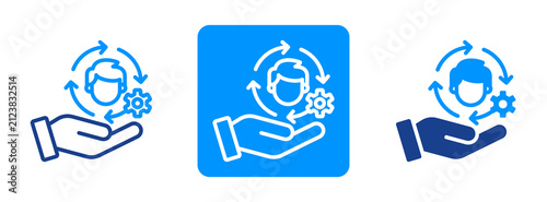 Personalized Support Icon In Dual Tone Style