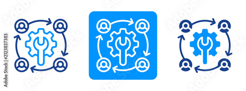 Foto Restructure Icon In Dual Tone Style