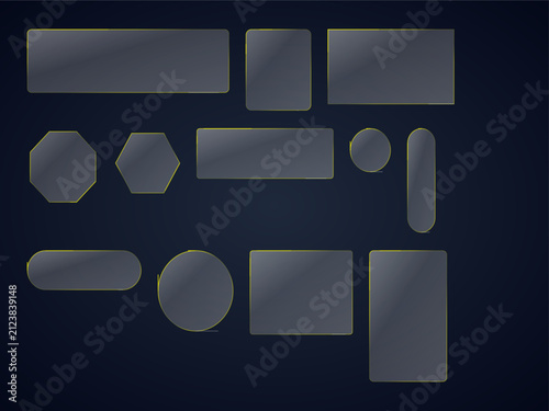 Set of blank white paper sheets and business cards in different shapes and sizes
