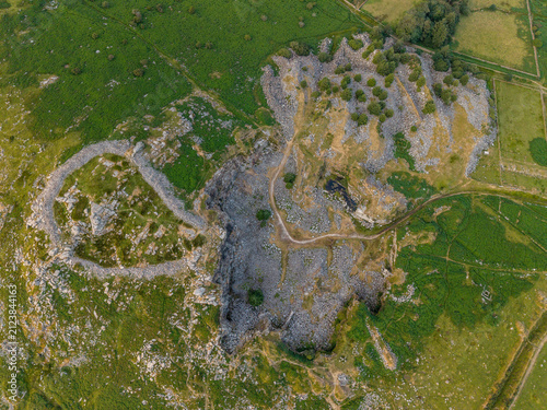 Drone flying landscape imag...