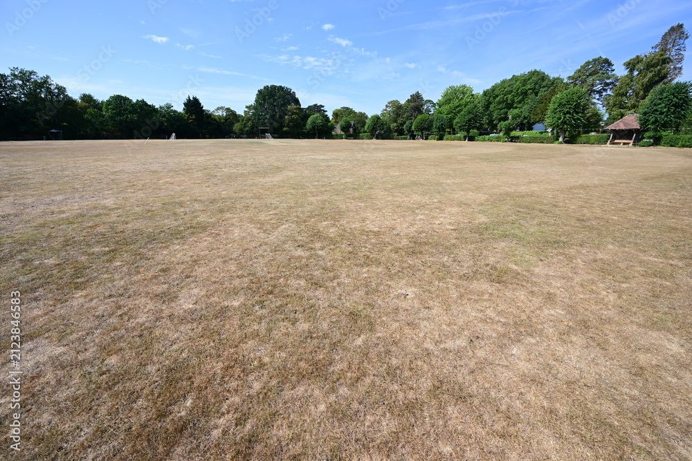 Naklejka premium An Arid Cricket, Sports and Playing field during the summer of August 3rd 2026 in the UK