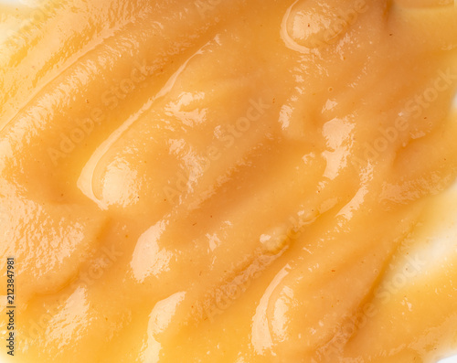 Foto Applesauce texture, fruit puree, apple sauce