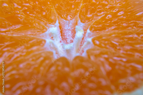 close view of  an orange inside