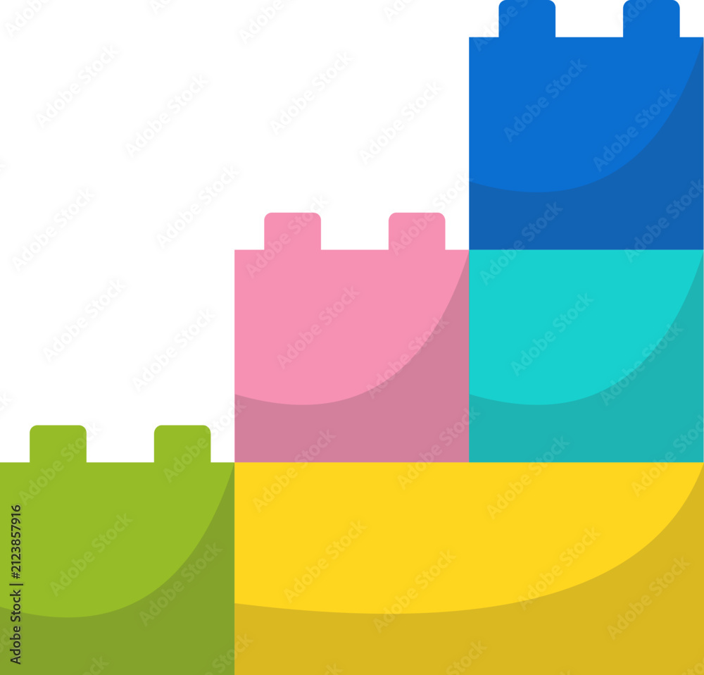 Fototapeta premium Colorful Toy Brick Collection