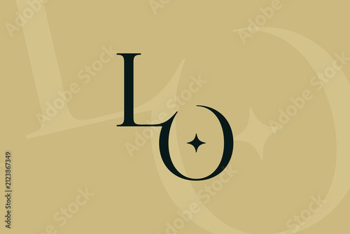 LO or OL letter logo icon design. Classic style luxury initials monogram.