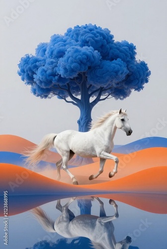 horse in the snow