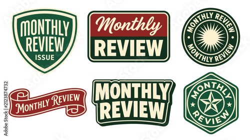 Quadro su tela This image showcases a variety of logo designs for a monthly review publication, emphasizing professionalism and academic integrity through distinct styles