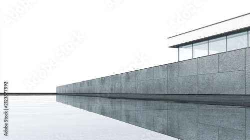 Rooftop parapet wall modern building