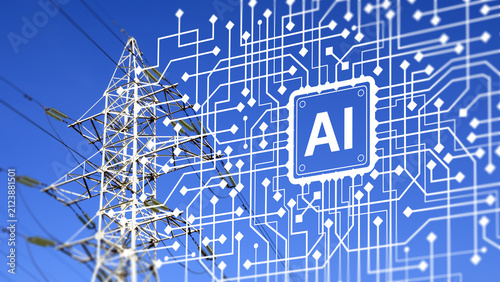 Artificial intelligence. AI optimizes electric power grid management, supporting smart energy distribution, grid automation, predictive maintenance and digital infrastructure.