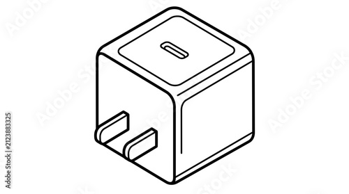 Modern electrical power adapter with usb c port and foldable plug