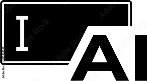AI prompt icon, AI technology symbol