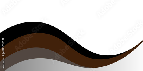 Dynamic dark brown and black wavy swoosh vector graphic element for car decal vehicle wrap racing livery sticker branding design