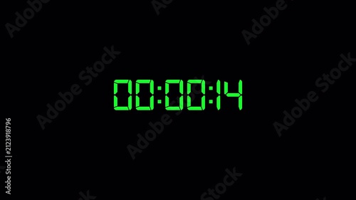 20 second countdown video animation, twwnty secound countdown timer, moderan countdown animation of 20 sec on transparent background with alpha channel.