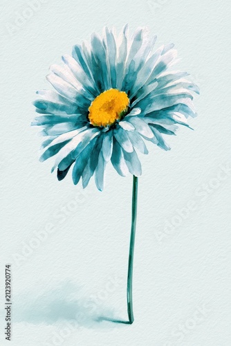 Pastel Daisy Card Design: Delicate White Petals and Yellow Center