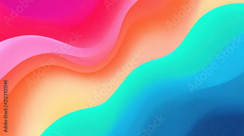 Smooth, vibrant, undulating waves of color transition from warm pink to cool blue
