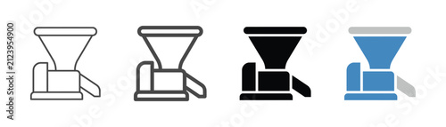 Material Feeder Industrial Feeding System Manufacturing Automation Vector Icon Illustration