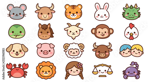 Photography Cute animal zodiac symbols