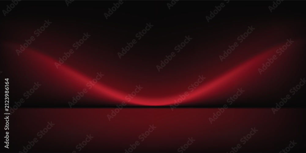 Obraz premium Abstract gradient podium background. Empty red 3D studio background. Clean scene for product presentation mockup template. eps 10