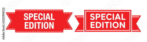 Bild auf Leinwand Special edition label ribbon banners for exclusive product launches and promotional branding events