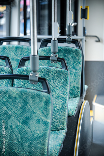 Empty seats in a bus
