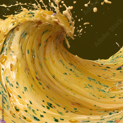 Abstract golden liquid wave forming dynamic swirling texture background