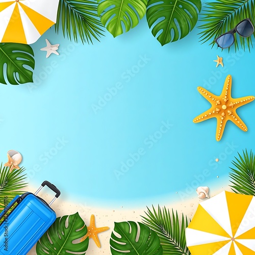 Person relaxing in a tropical paradise with palm leaves.