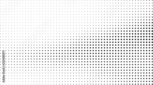 Minimalist halftone square pattern vector, black and white geometric gradient texture, abstract pixelated background for modern graphic design