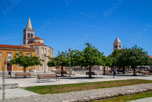 Park between waterfront and historical centre of Zadar