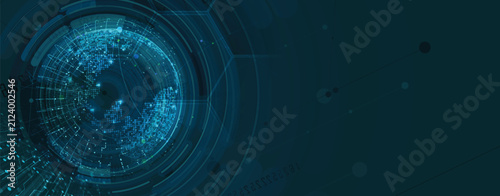 Obraz na płótnie Digital cyberspace background representing big data, cloud computing, and AI