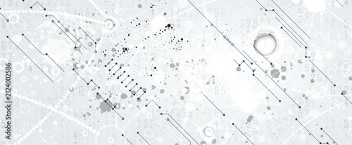 Plakat Digital cyberspace background representing big data, cloud computing, and AI