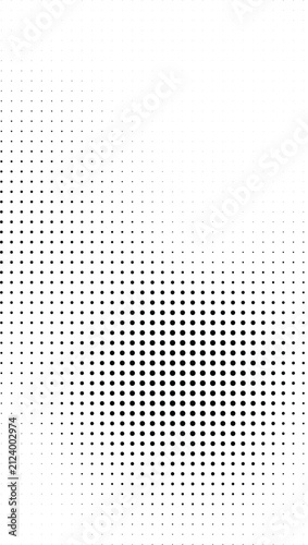 Minimalist halftone square pattern, black and white geometric gradient vector, abstract pixelated texture for modern graphic design