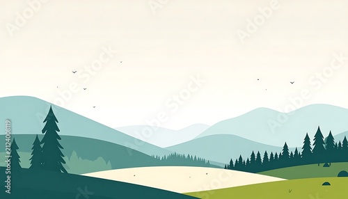 Serene mountain lake with misty peaks at sunrise.