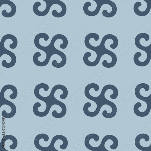 Tiny repeating Central Asian spiral blender seamless pattern for quilting textiles wallpaper packaging and stationery