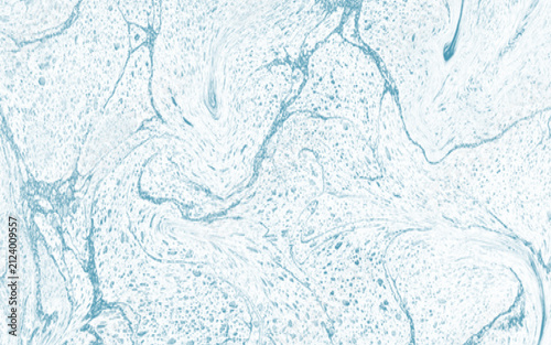 Pastel Teal Suminagashi Fluid Ink Texture