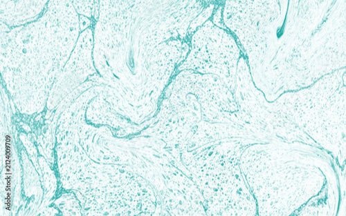 Abstract Light Turquoise Marbled Paper Background