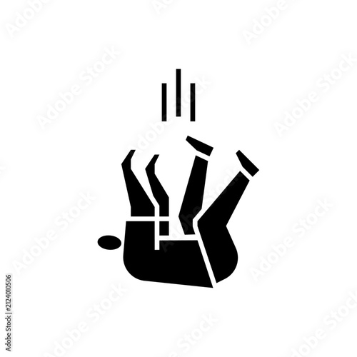 Person Falling Down glyph icon. Falling Down illustration.
